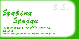 szabina stojan business card